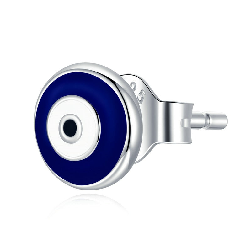 Evil Eye Women Silver Sterling Earrings