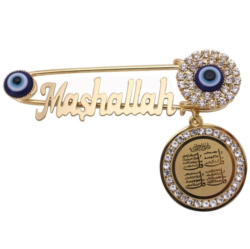 Muslim Mashallah Evil Eye Brooch Amulet