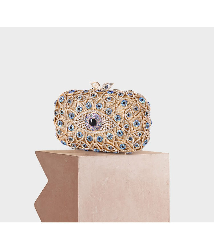 Bridal Evil Eye Rhinestones Clutch