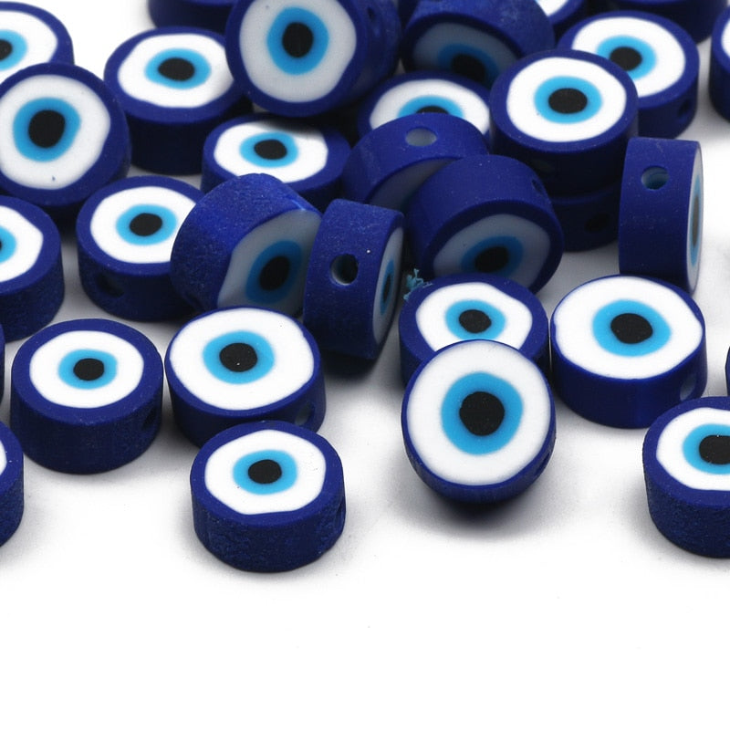 Classic Evil Eye Round Clay Beads