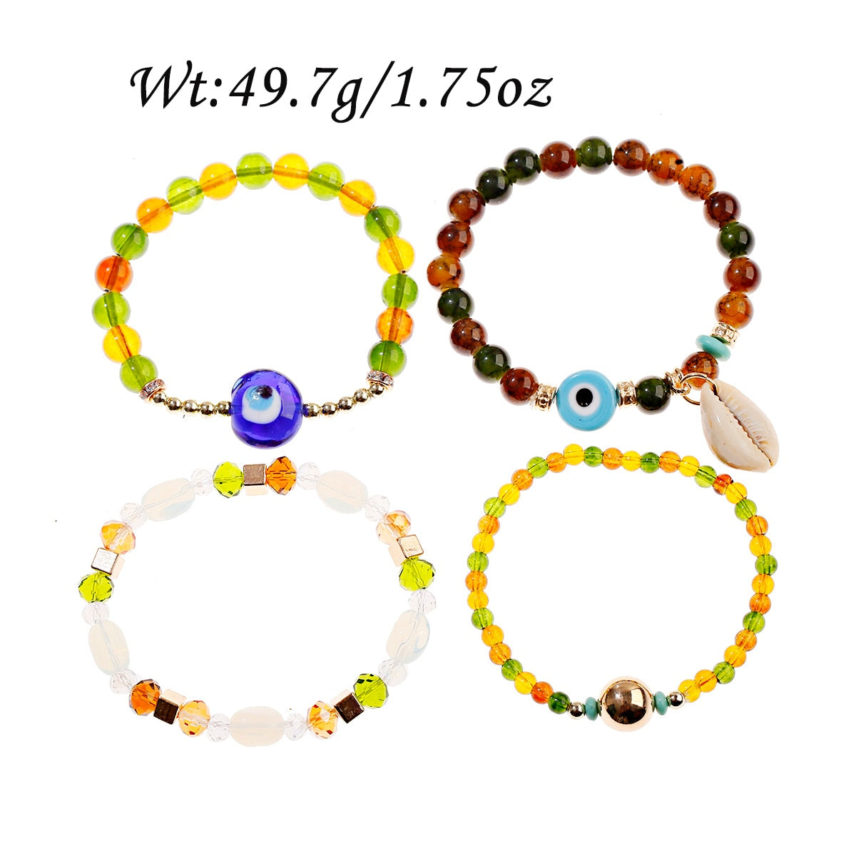 Evil Eye Crystal Stone Beads Bracelet