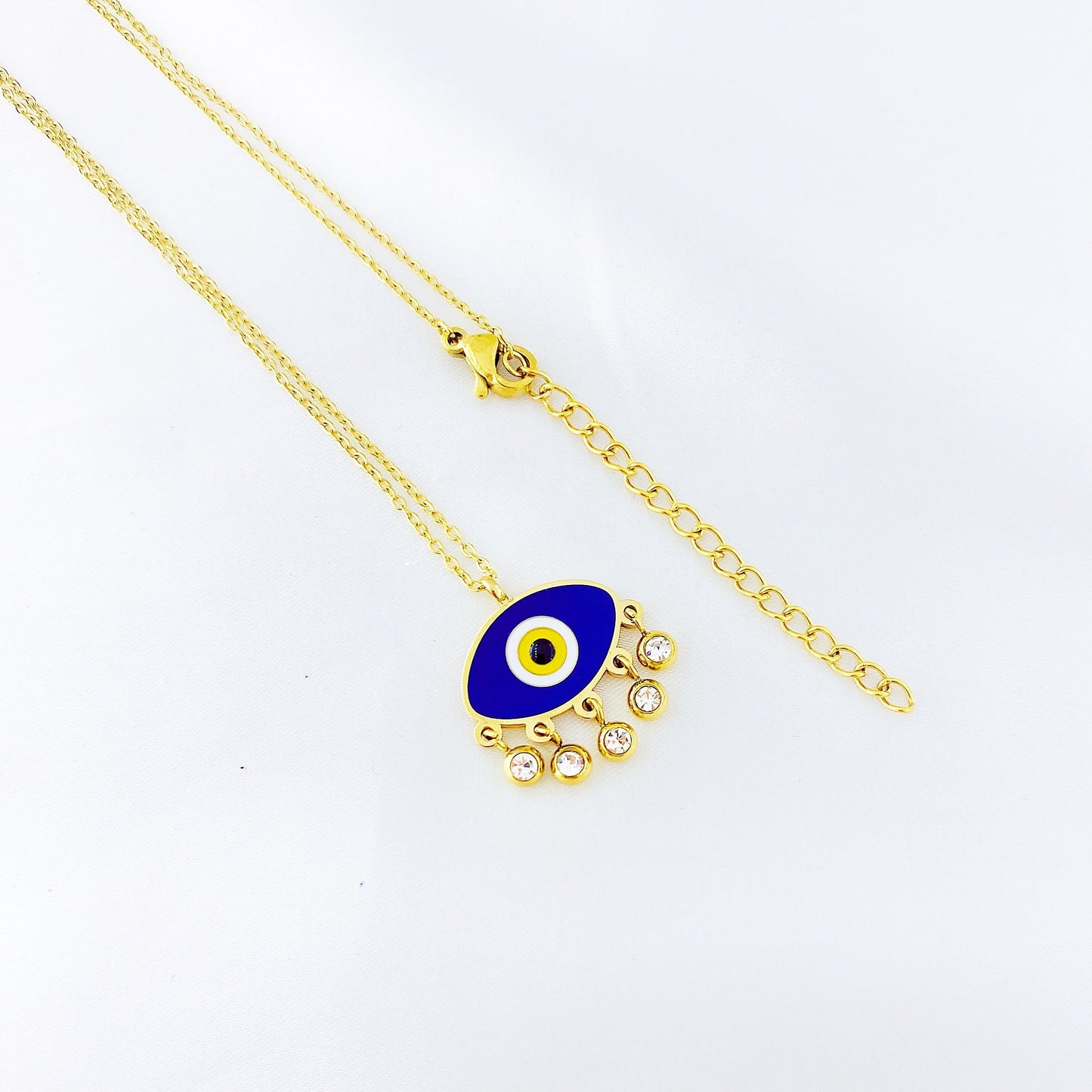 stainless steel evil eye pendant