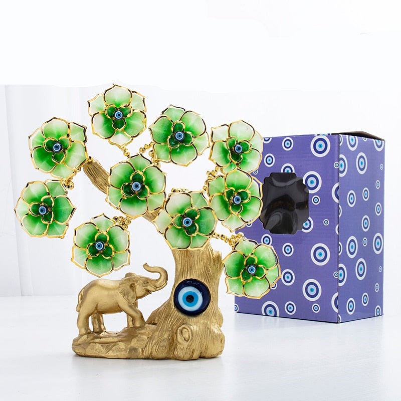 Evil Eye Green Flower Elephant Tree