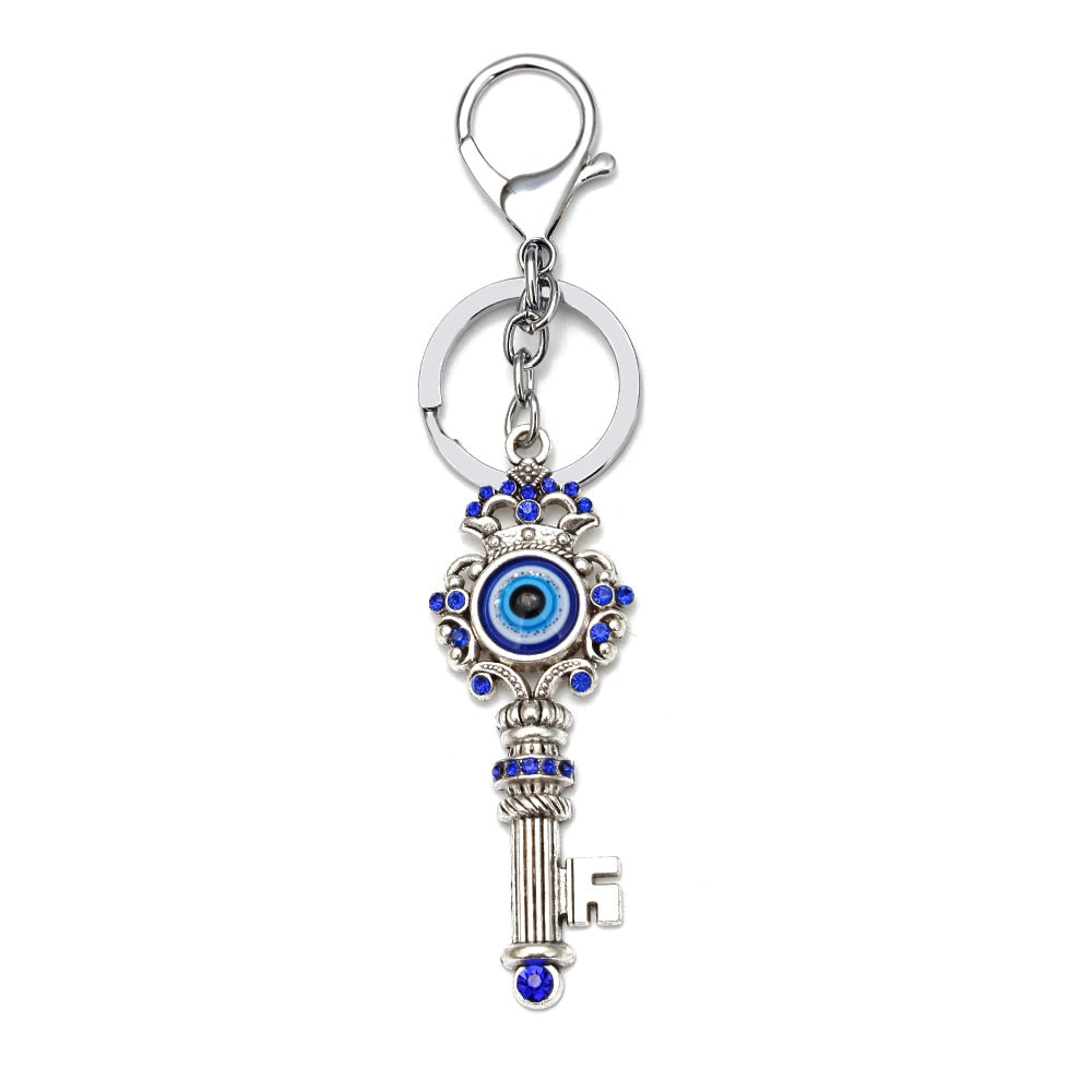 Evil Eye Key Shape Keychain