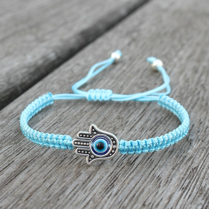 Evil Eye Lucky Hamsa Hand Amulet Bracelet
