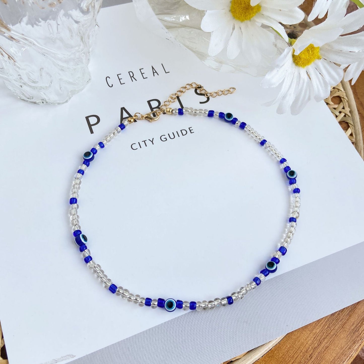 Evil Eye Beads Choker Necklace