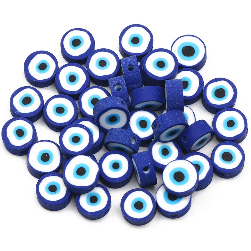 Classic Evil Eye Round Clay Beads
