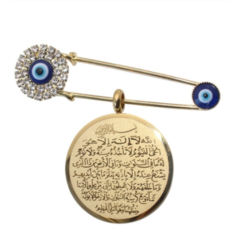 Muslim Mashallah Evil Eye Brooch Amulet