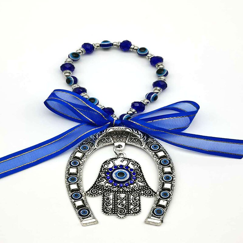 Evil Eye Horseshoe Keychain