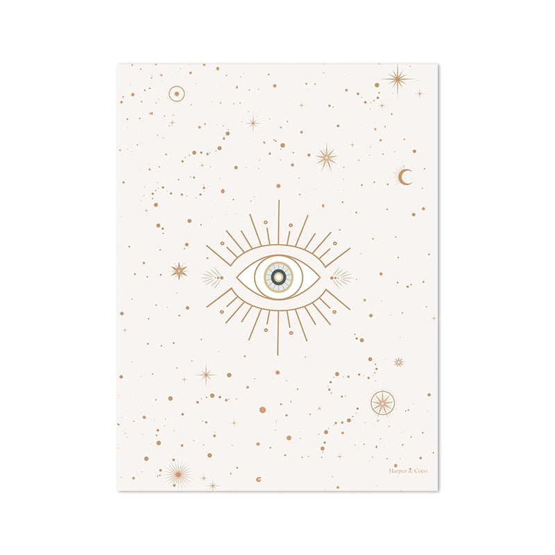 Evil Eye Neutral Beige Wall Decor