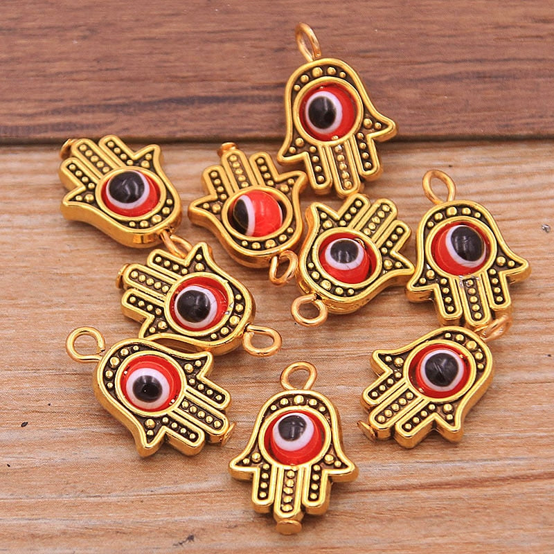 Evil Eye Hamsa Hand Charm Pendants
