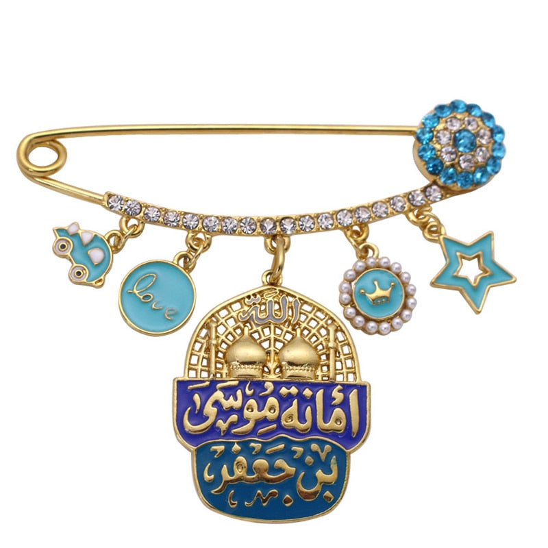Muslim Mashallah Evil Eye Brooch Amulet