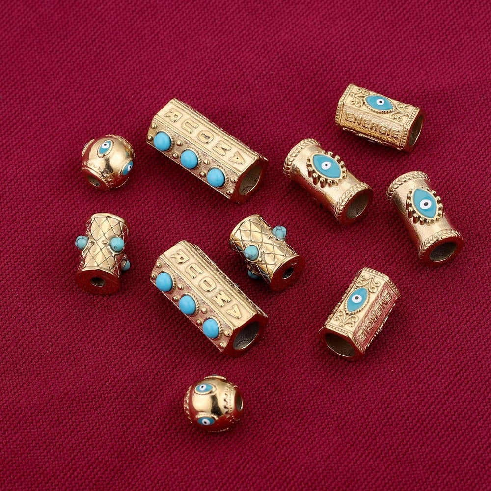 Natural Stone Evil Eye Beads