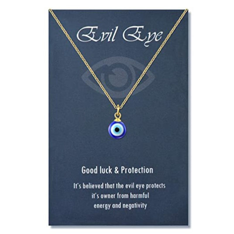 Glass Evil Eye Choker Necklace