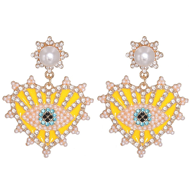 Cute Shape Evil Eye Drop Earrings