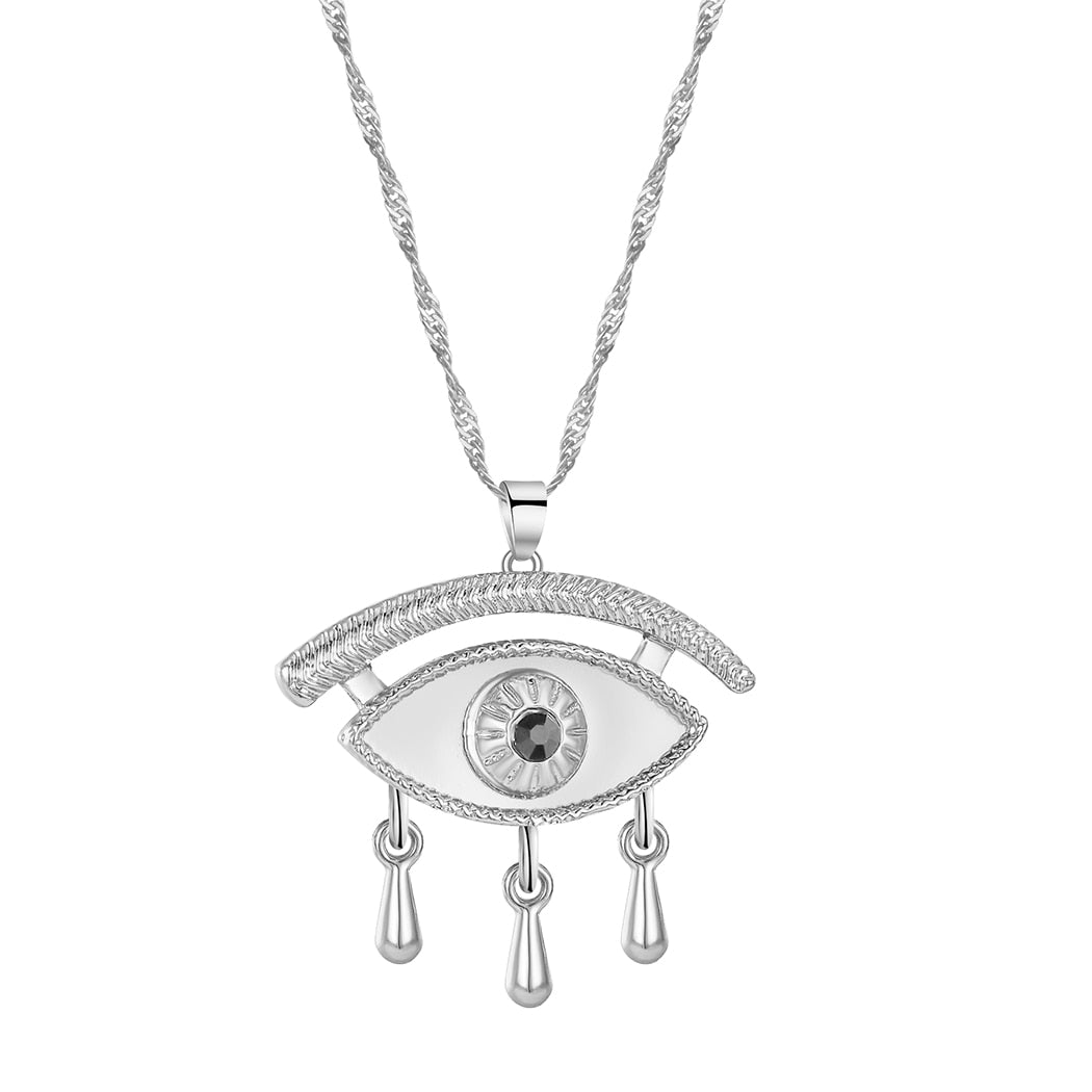 viking evil eye pendant necklace