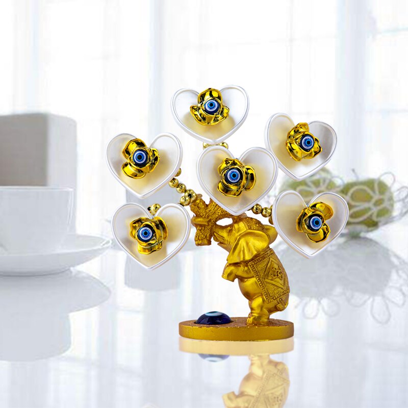 Evil Eye Blue Heart Decorative Tree