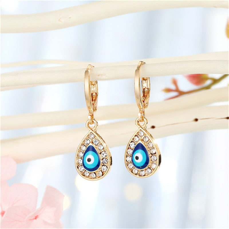 Evil Eye Unique Designs Classic Hoop Earrings