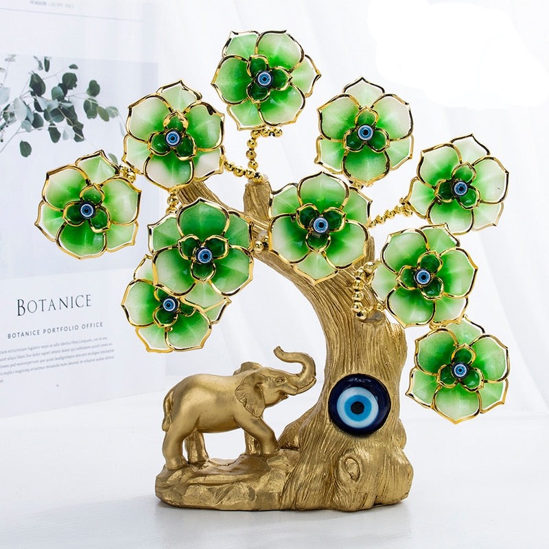 Evil Eye Green Flower Elephant Tree