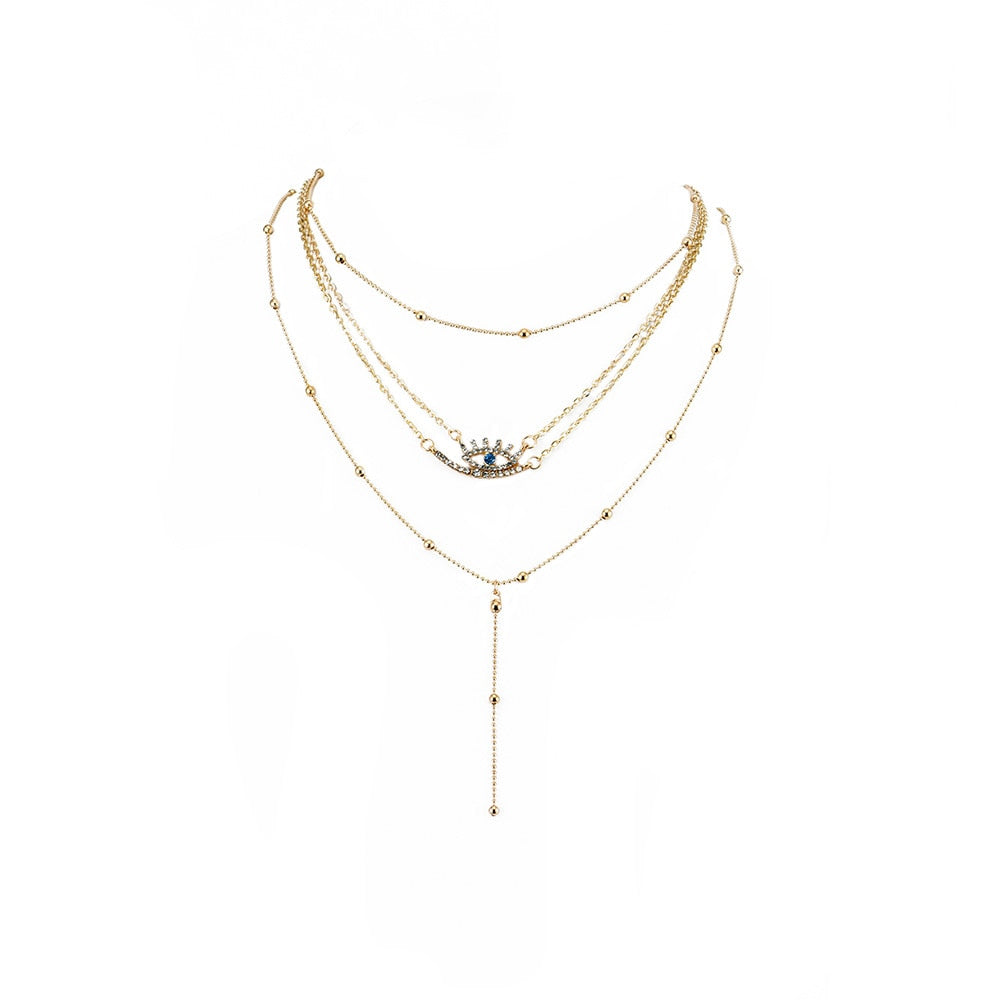 Evil Eye Golden Chain Necklace