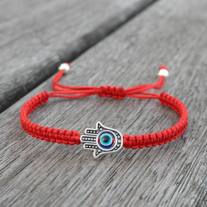 Evil Eye Lucky Hamsa Hand Amulet Bracelet