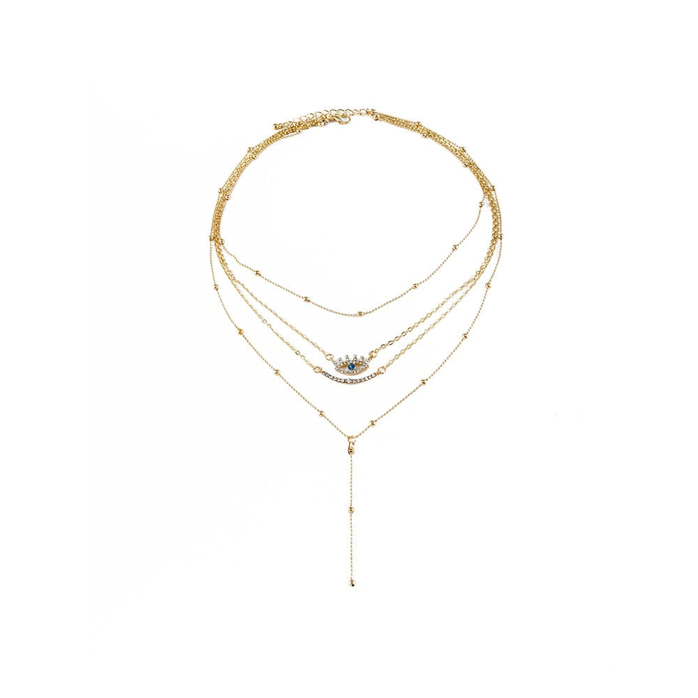 Evil Eye Golden Chain Necklace