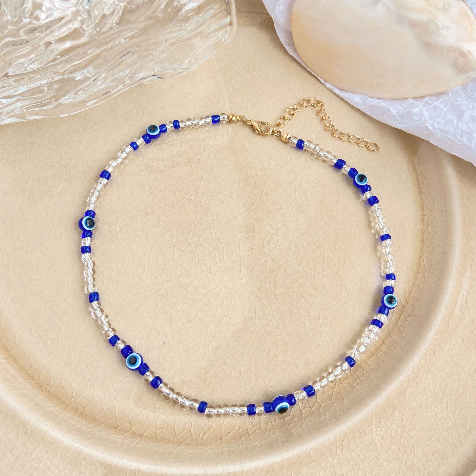 Evil Eye Beads Choker Necklace