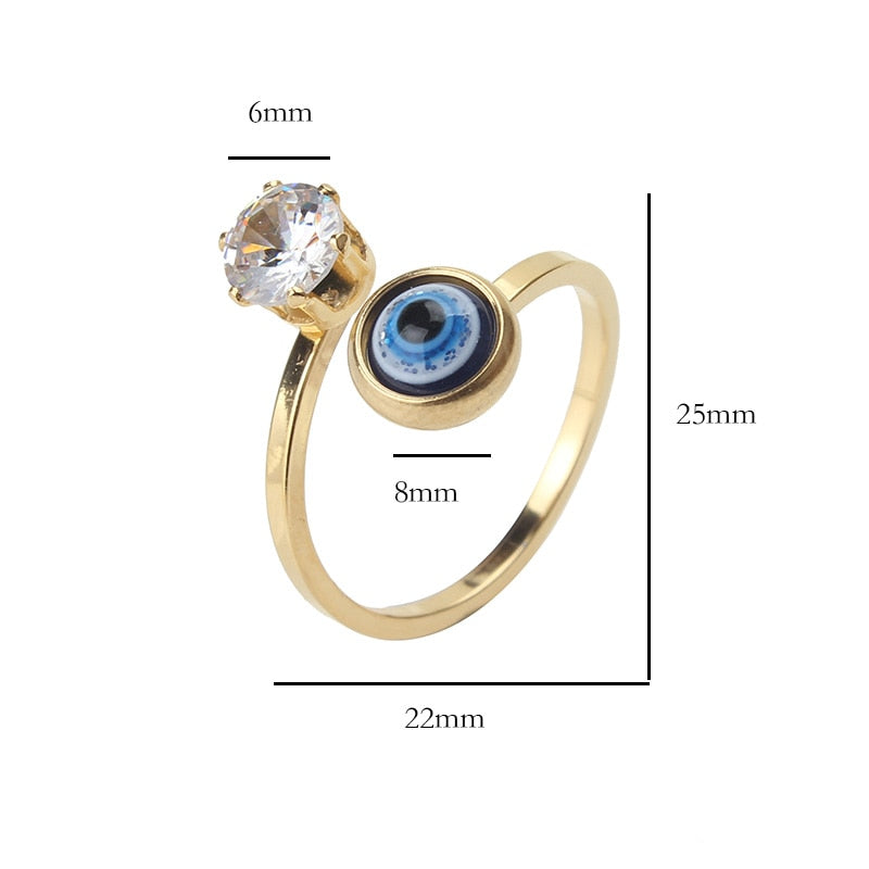 Evil Eye Adjustable Ring