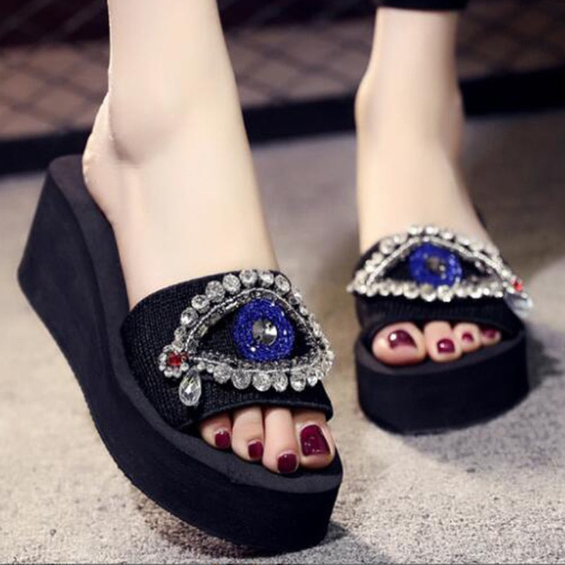 soft classic evil eye sandals