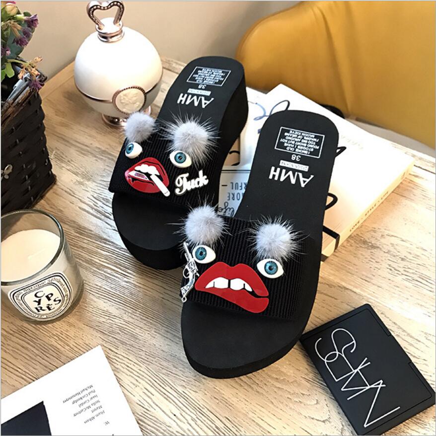 Evil Eye Cartoon Face Sandals