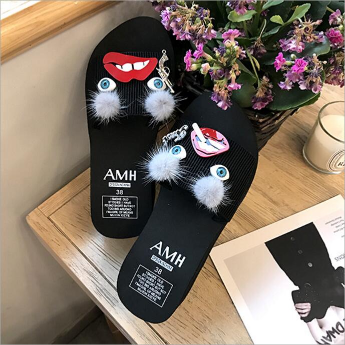 Evil Eye Cartoon Face Sandals
