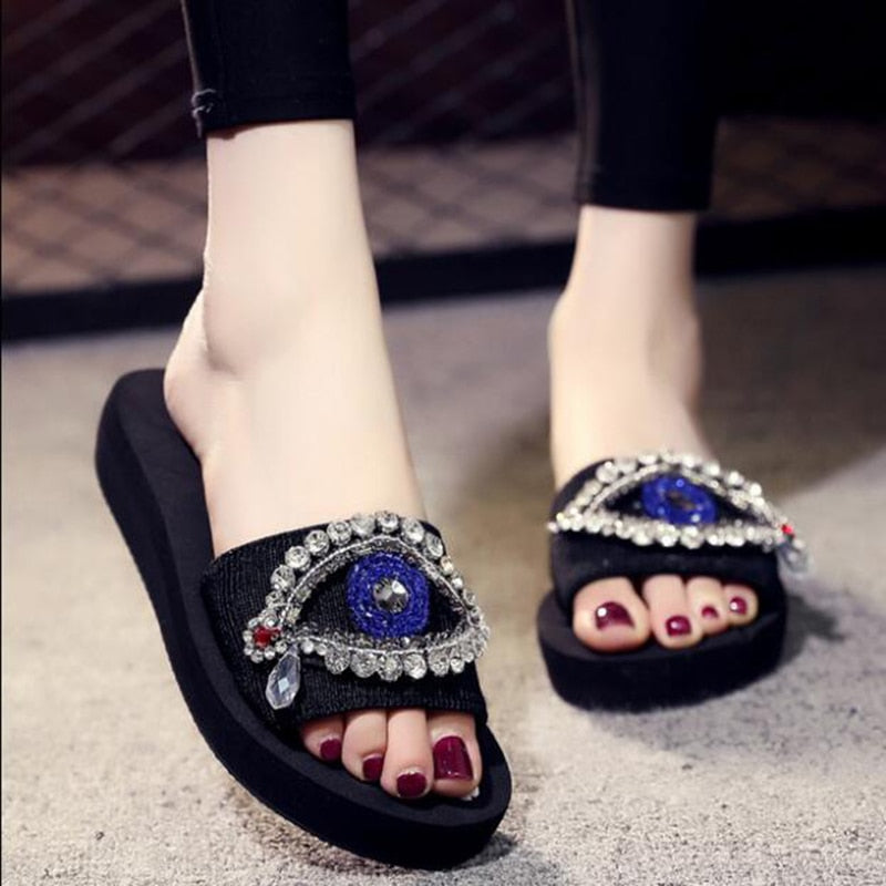 soft classic evil eye sandals