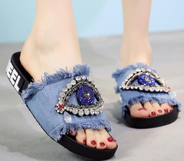Blue Evil Eye Women Shoes