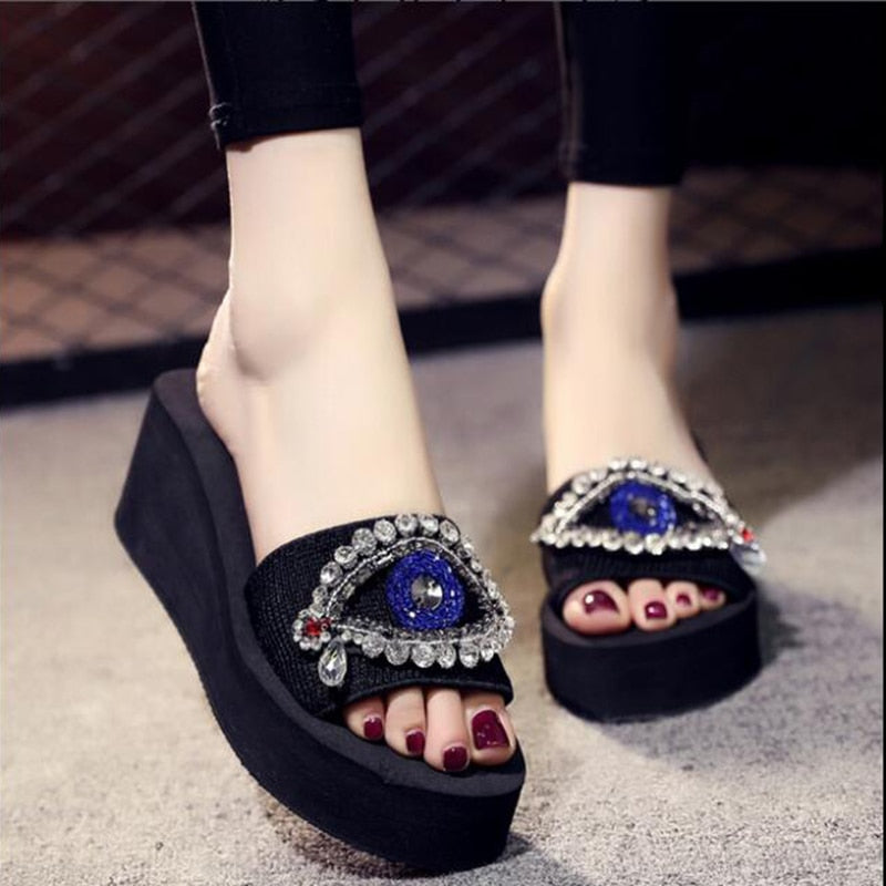 soft classic evil eye sandals