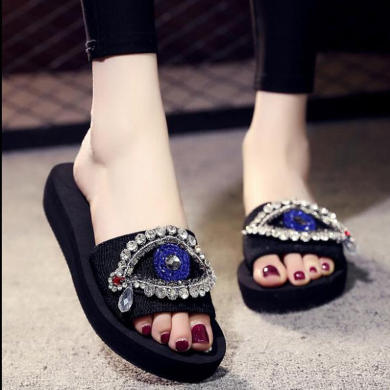 soft classic evil eye sandals