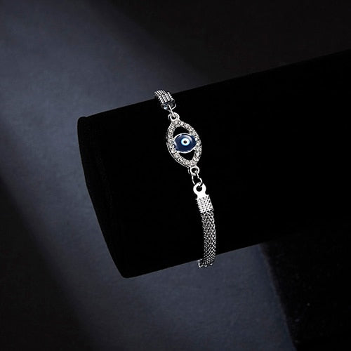 Blue Stone Evil Eye Bracelet