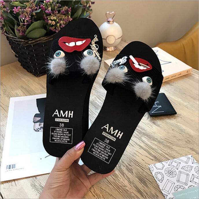 Evil Eye Cartoon Face Sandals
