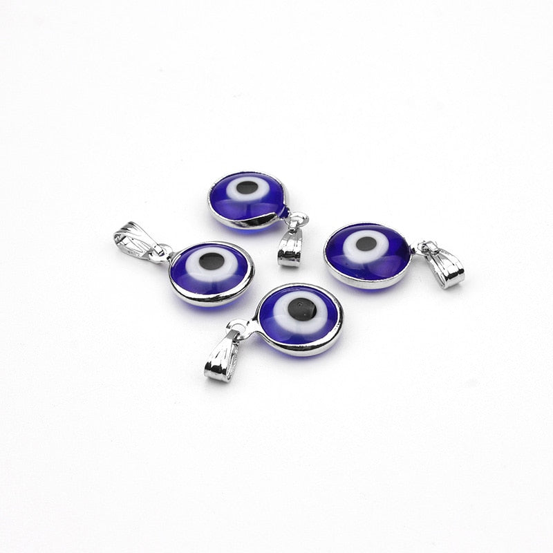 round evil eye pendant