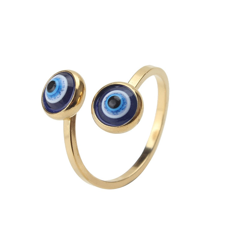 Evil Eye Adjustable Ring