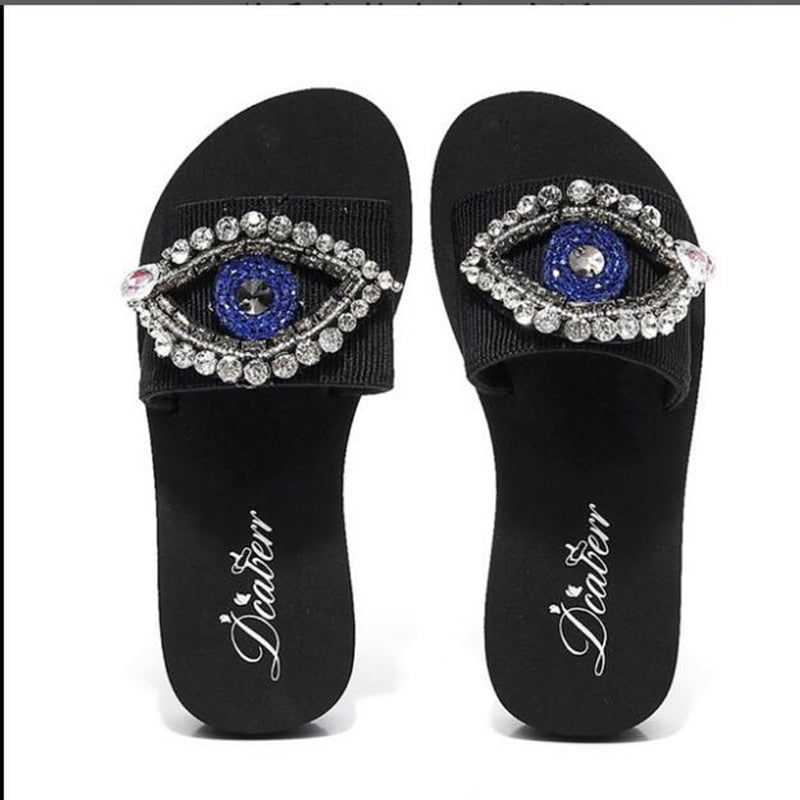 soft classic evil eye sandals