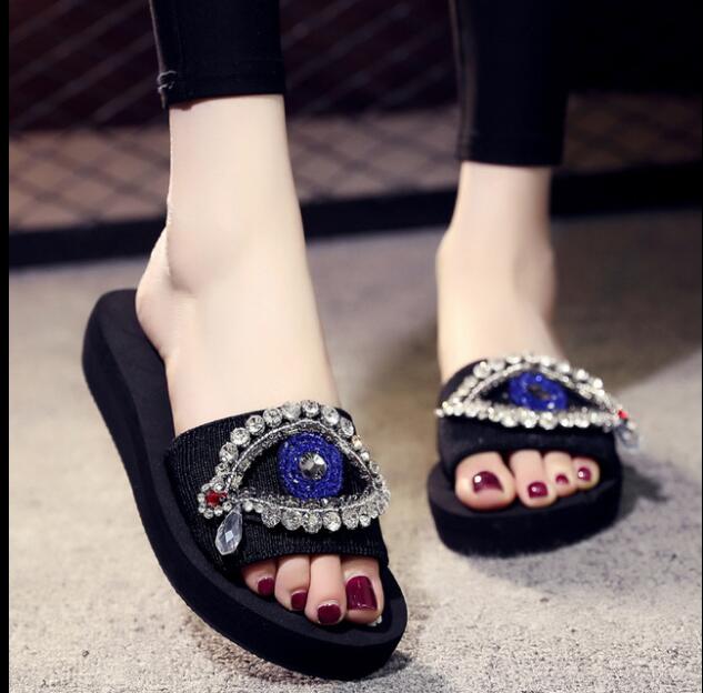 soft classic evil eye sandals