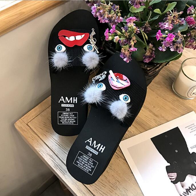 Evil Eye Cartoon Face Sandals