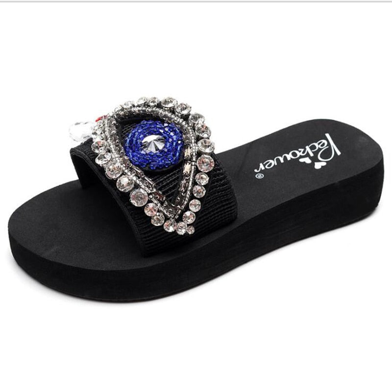 stylish evil eye sandals