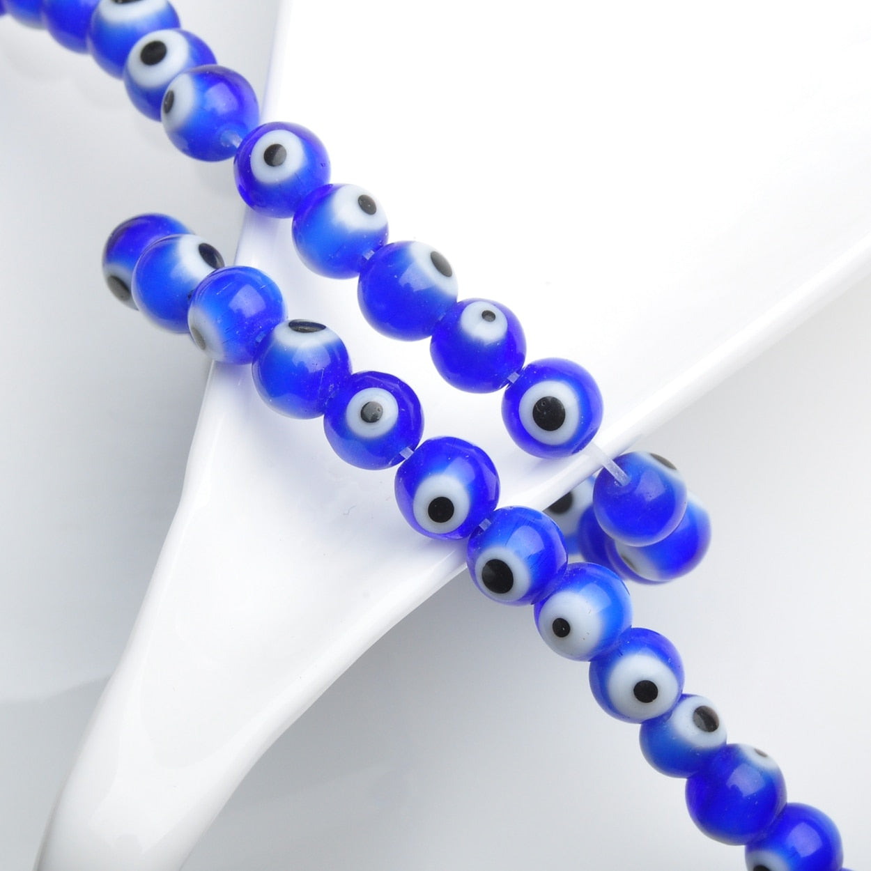 Evil Eye Rounded Pattern Beads