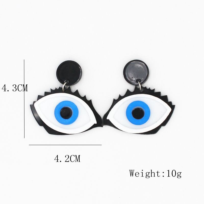 Evil Eye Drop Earrings with colorful Beads