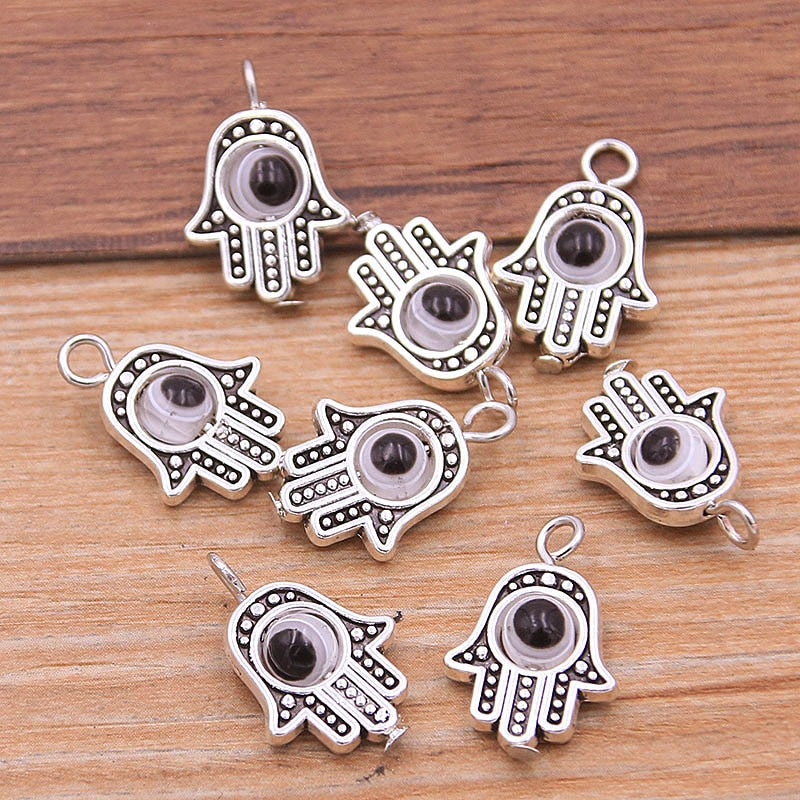 Evil Eye Hamsa Hand Charm Pendants