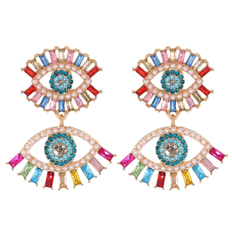 Cute Shape Evil Eye Drop Earrings