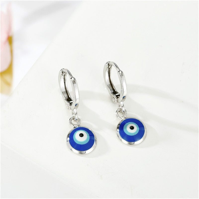 Evil Eye Unique Designs Classic Hoop Earrings