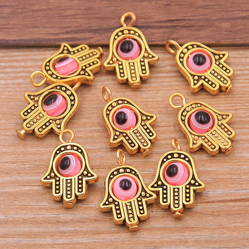 Evil Eye Hamsa Hand Charm Pendants