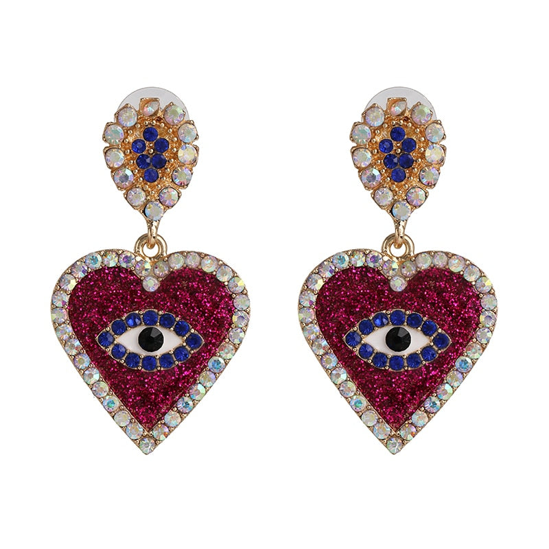 Cute Shape Evil Eye Drop Earrings